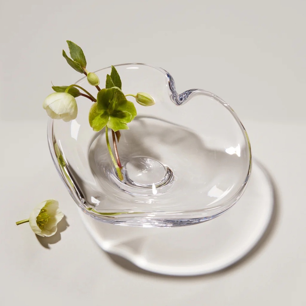 Simon Pearce Romance Heart Glass Dish